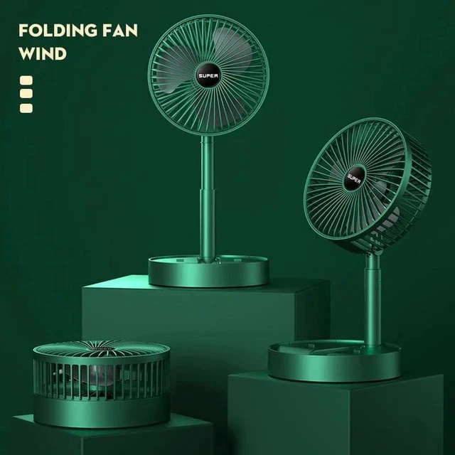 Alt view image 2 of 5 - Gemdeck USB Desk Fan Rechargeable Portable Table Fan Handheld Desk Fan