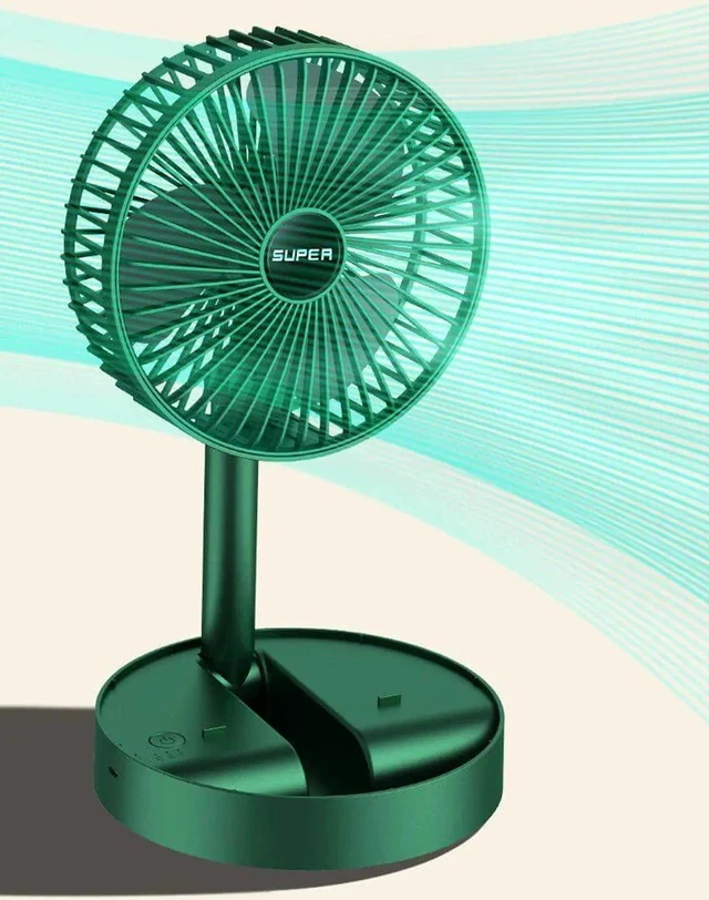 Alt view image 5 of 5 - Gemdeck USB Desk Fan Rechargeable Portable Table Fan Handheld Desk Fan