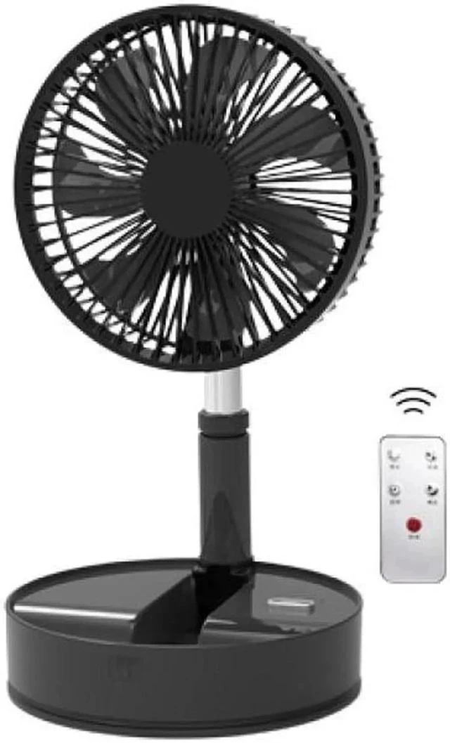Main image of Gemdeck Foldable USB Desk/Floor Air Circulator Cooling Fan with Telescoping Drawing Pole Black