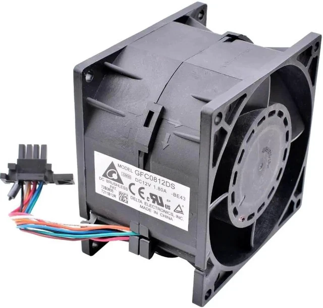 Alt view image 3 of 4 - GFC0812DS 8055 8cm 80mm fan 80x80x55mm DC12V 1.80A x3650m4 CPU cooling fan