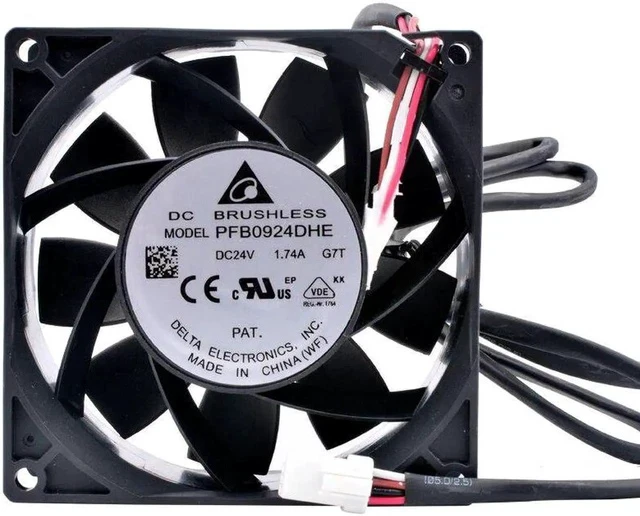 Alt view image 4 of 6 - PFB0924DHE 9cm 9.2cm 92mm fan 92x92x38mm DC24V 1.74A 4 wires IP68 waterproof cooling fan for the inverter server chassis