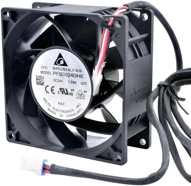 Alt view image 6 of 6 - PFB0924DHE 9cm 9.2cm 92mm fan 92x92x38mm DC24V 1.74A 4 wires IP68 waterproof cooling fan for the inverter server chassis