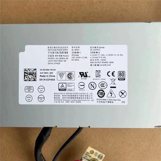 Alt view image 2 of 2 - for Optiplex 3030 Power Supply HU180EA-00 DPS-180AB -14 A AC180EA-00 D180EA-00 02Y4D5 2Y4D5 0R50PV 08WJ7H
