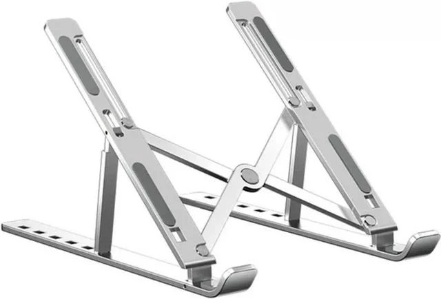 Main image of Foldable Laptop Stand for Desk Aluminum Computer Stand Holder Ergonomic Anti-Slip Laptop Riser for Desk Adjustable Notebook Stand for Laptop Compatible up to 15.6 inches Notebook Tablet