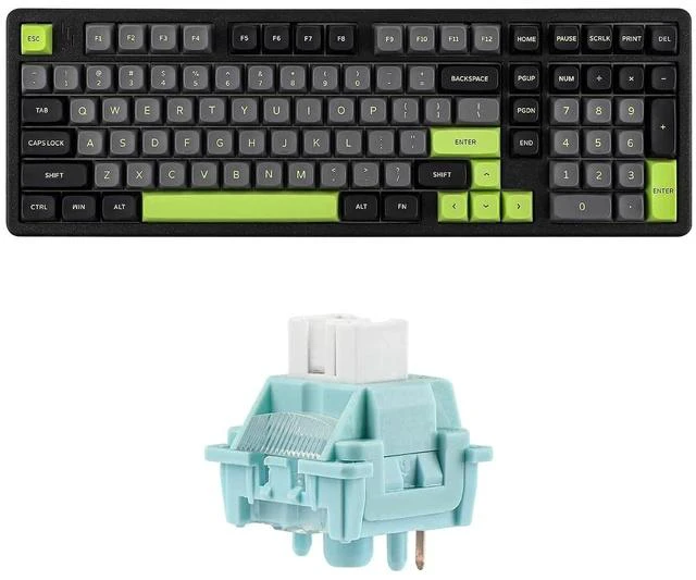 Alt view image 2 of 2 - Blade101 Aluminum Gaming Keyboard LEOBOG Ice Vein 100 Pcs 42gf Linear Keyboard Switches