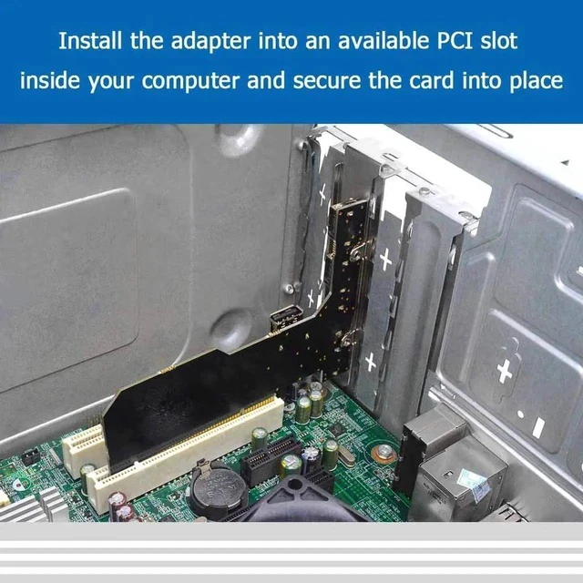 Alt view image 3 of 3 - Internal USB 2.0 PCI Card, 5 Port (4 External & 1 Internal) PCI Expansion to USB 2 Adapter Hub Controller, High Speed 480Mbps for Desktop