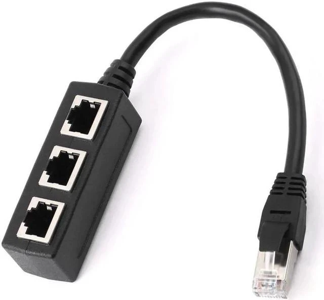 Main image of Network 1 Port to 3 PortsSplitter Network Ethernet RJ45 eight-core network cable Ethernet extension cable socket adapter