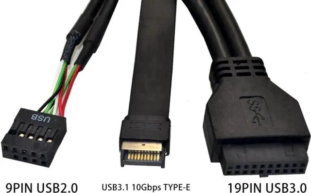 Alt view image 2 of 4 - 5.25 Inch PC Front Panel USB 3.1 Gen 2 Hub, 2 USB3.0 + 2 USB2.0 + 1 USB-C Port with Type-E Internal Connector for Desktop Chassis