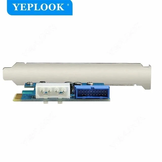 Alt view image 3 of 6 - PCIe x1 to 19Pin/20Pin USB Internal Expansion Card, NEC720200 Chip with IDE 4Pin Power Connector Adapter