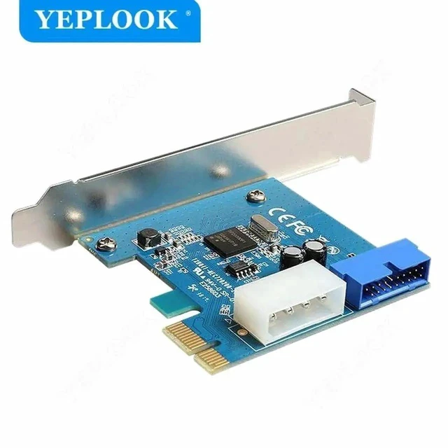 Alt view image 6 of 6 - PCIe x1 to 19Pin/20Pin USB Internal Expansion Card, NEC720200 Chip with IDE 4Pin Power Connector Adapter