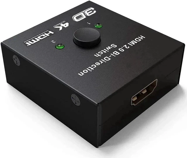 Alt view image 5 of 5 - Bi-Directional HDMI 2.0 Switch 2 in 1 Out / 1 in 2 Out, HDCP 2.2 Passthrough HDMI Switcher Supports 4K 2K@60Hz UHD & 3D Video