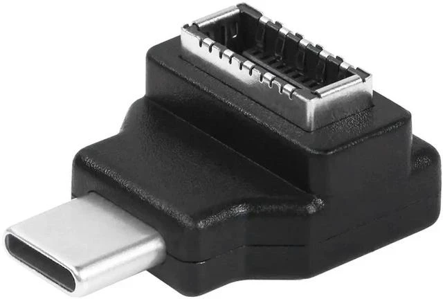 Main image of USB 3.1 Type E to Type C Extension Adapter,(5Gbps) Internal Connector,Right Angle USB C Male to Type E Female Adapter CompatibileUSB3.0 -Black
