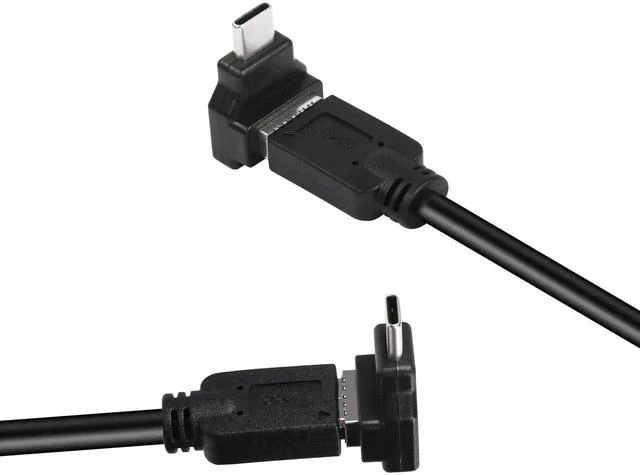 Alt view image 4 of 7 - USB 3.1 Type E to Type C Extension Adapter,(5Gbps) Internal Connector,Right Angle USB C Male to Type E Female Adapter CompatibileUSB3.0 -Black