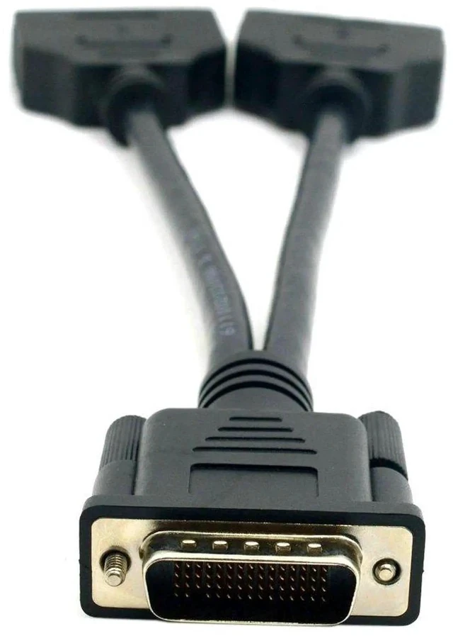 Alt view image 3 of 7 - DMS-59 Pin to Dual DVI 24+5 Splitter Cable, 1 Port to 2 DVI Digital Video Extension Cord for PC Graphics Card Multi-Monitor Setup