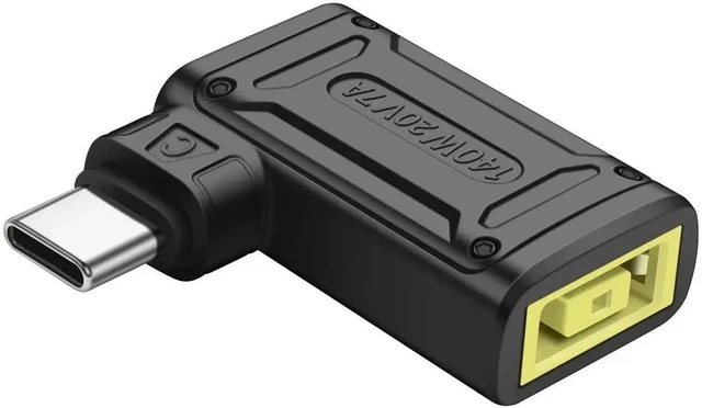 Alt view image 2 of 7 - PD 140W Square to Type C Power Charging Adapter Slim Tip Female Input to USB C Male Connector with PD Automatic Identification Chip,for Phone,Tablet,Laptop (Square C)