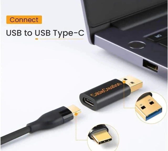 Alt view image 2 of 7 - USB3.1 USB C Female to USB Male Adapter 5Gbps CableCreation USB to USB C Adapter USB C to A Adapter Female USB C Adapter for Laptops Logitech StreamCam and Other USB-A Devices