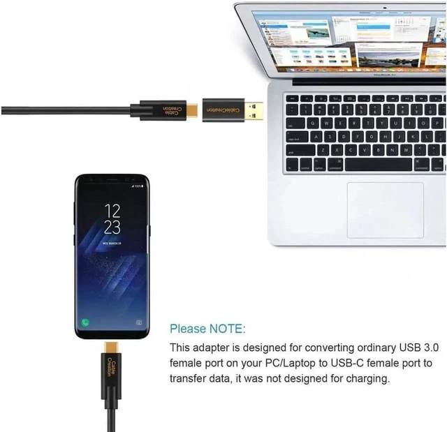Alt view image 4 of 7 - USB3.1 USB C Female to USB Male Adapter 5Gbps CableCreation USB to USB C Adapter USB C to A Adapter Female USB C Adapter for Laptops Logitech StreamCam and Other USB-A Devices