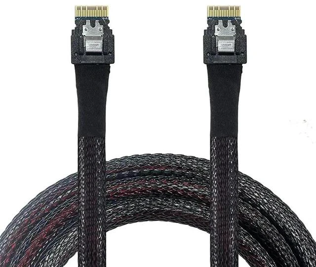 Main image of 50cm PCIe 4.0 Slimline SAS SFF-8654 4i 38Pin Cable, SFF-8654 Host to SFF-8654 Target Internal Server RAID Storage Cable