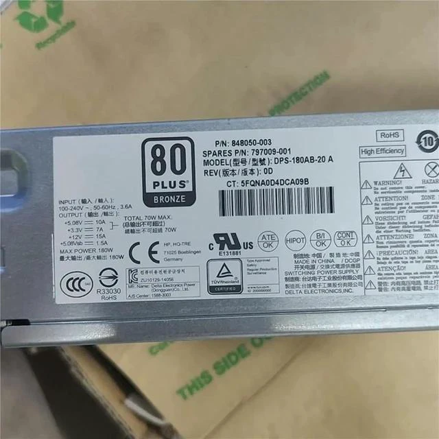 Alt view image 4 of 4 - 180W PSU for ProDesk 400 G3 Switching Power Supply DPS-180AB-20A 797009-001 848050-003 PCE019