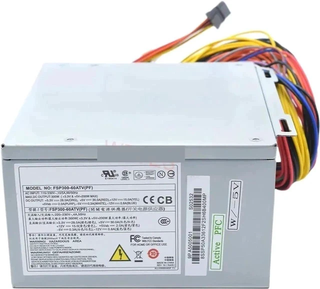 Alt view image 2 of 4 - 1pc 300W Computer Power Supply 115/230V FSP300-60ATV(PF)