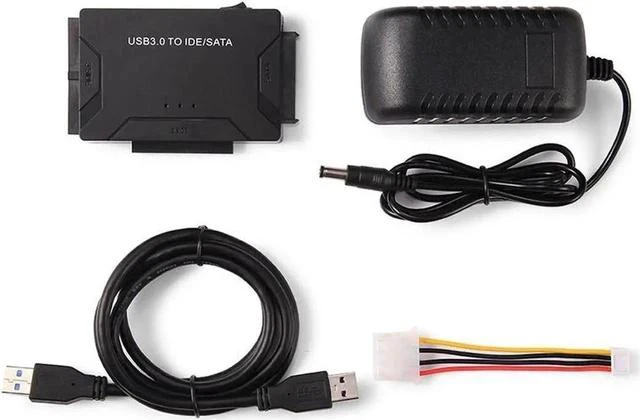 Alt view image 3 of 5 - IDE SATA to USB 3.0 Hard Drive Converter, SATA IDE Combo Adapter with 12V 2A Power Supply, Compatible with 2.5/3.5 Inch SATA IDE HDD SSD, Supports Up to 6TB Storage Drives