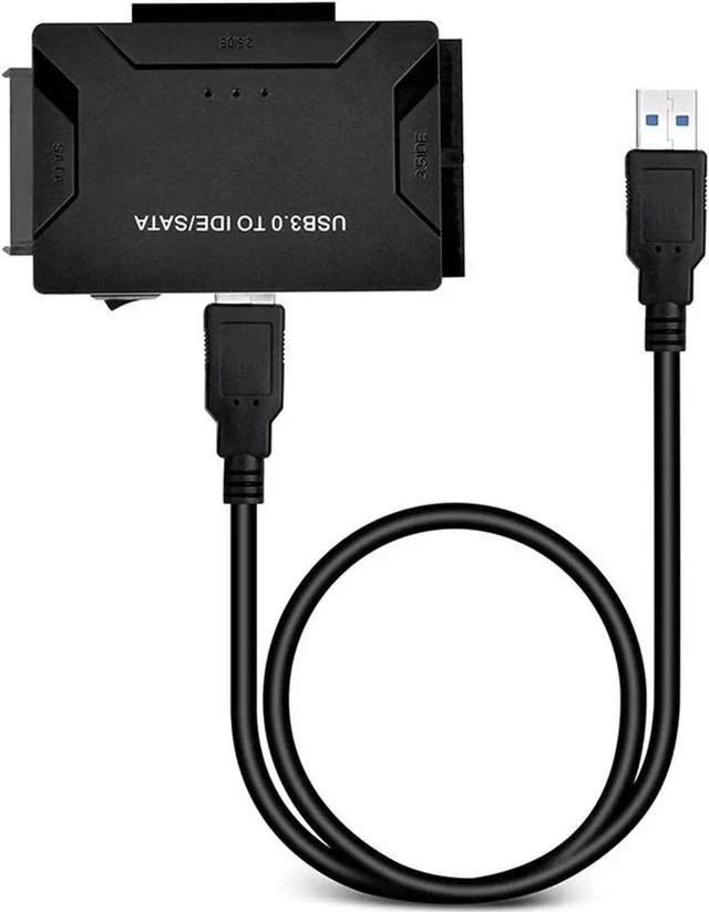 Alt view image 4 of 5 - IDE SATA to USB 3.0 Hard Drive Converter, SATA IDE Combo Adapter with 12V 2A Power Supply, Compatible with 2.5/3.5 Inch SATA IDE HDD SSD, Supports Up to 6TB Storage Drives