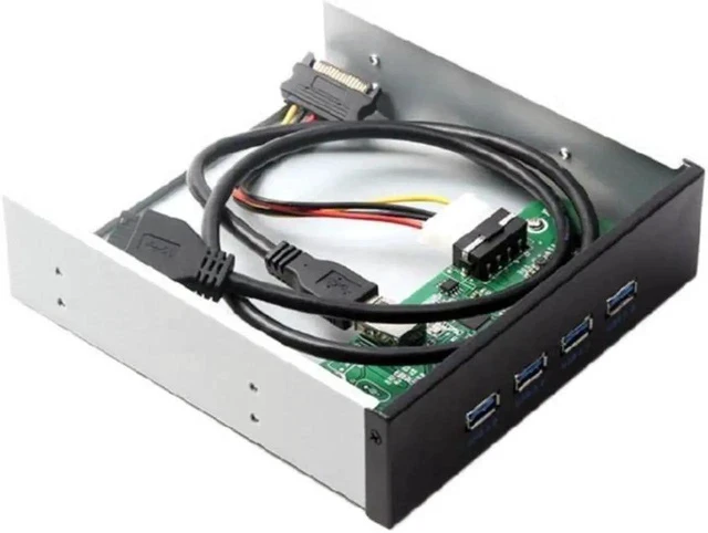 Alt view image 3 of 3 - NGFF USB 3.0 HUB 4 Ports Front Panel to Motherboard 20Pin Connector Cable for 5.25" CD-ROM Bay