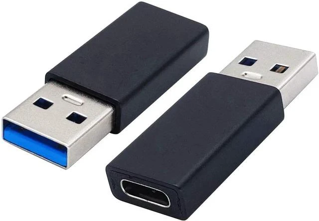 Main image of Type C to USB A Adapter USB Type C Female to USB Male OTG Adapter for Laptops, Power Banks and More USB A Ports Devices, Support Data Sync and Charging (2 Packs-Black F/M)