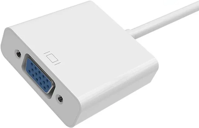 Alt view image 3 of 4 - Active Thunderbolt Mini DisplayPort to VGA Adapter, Mini DP to VGA Converter Supports Max 1920x1200 1080P Full HD, Compact White MDP to VGA Dongle for Laptop, PC, Monitor, Projector
