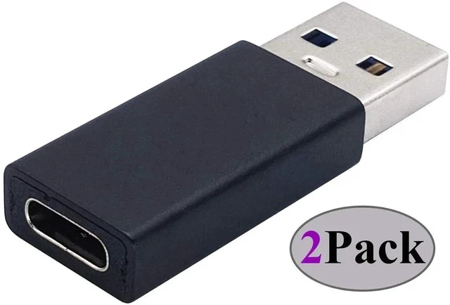 Alt view image 5 of 6 - Type C to USB A Adapter USB Type C Female to USB Male OTG Adapter for Laptops, Power Banks and More USB A Ports Devices, Support Data Sync and Charging (2 Packs-Black F/M)