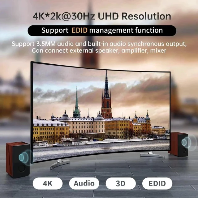 Alt view image 5 of 7 - MT-VIKI 8x8 4K HDMI Matrix Switch Splitter with Web GUI & 3.5mm Stereo Audio Extractor, 1U Rack Mount HDMI Switcher Supports 4K@30Hz, IR Remote, EDID Management, RS232 Serial Port, LAN Network Port &