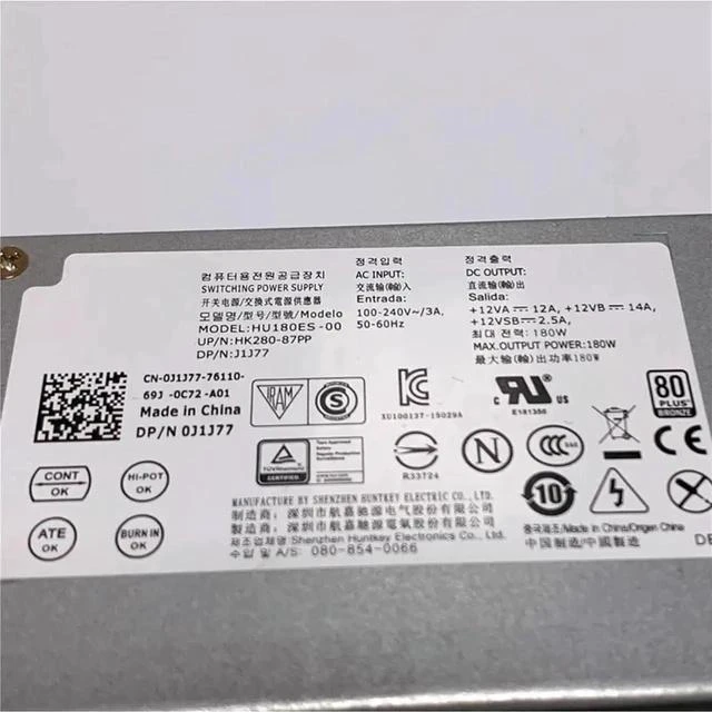 Main image of 180W PSU For 3040 3046 3650 5040 7040 SFF MT Power Supply UH180ES-00 0J1J77 L180ES-00 05XV5K AC180AS-00 02GXHK(6Pin 4Pin)