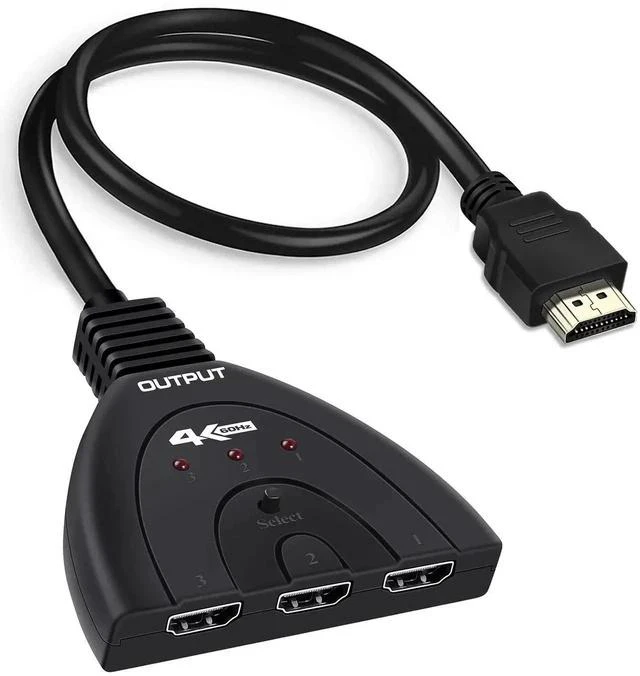 Main image of 2 Way AV Switch RCA Switcher 2 in 1 Out Composite Video L/R Audio Selector Box for DVD STB Game Consoles-Black