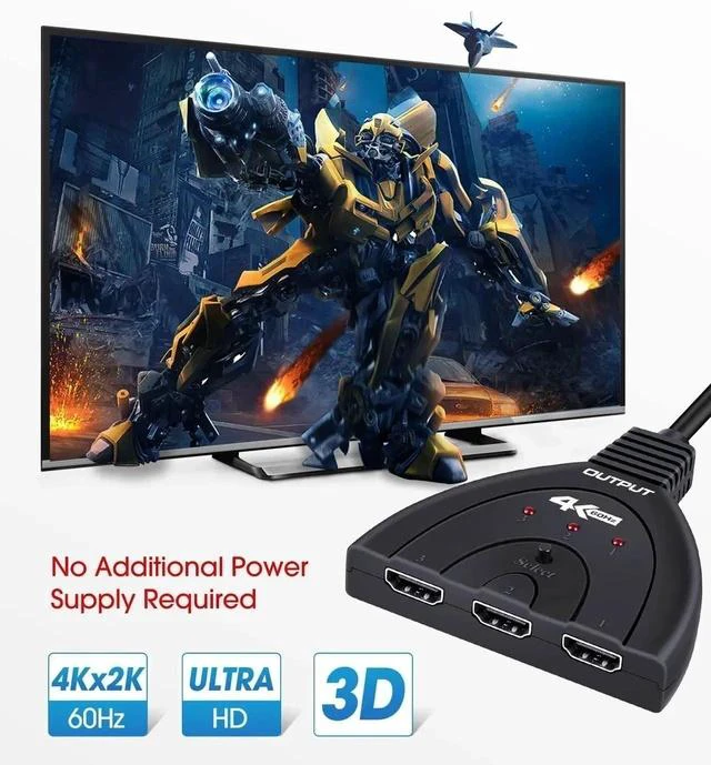 Alt view image 6 of 7 - 2 Way AV Switch RCA Switcher 2 in 1 Out Composite Video L/R Audio Selector Box for DVD STB Game Consoles-Black