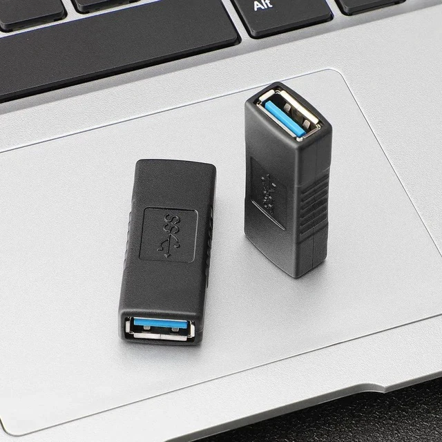 Alt view image 4 of 7 - USB 3.0 Connector Female to Female Adapter USB 3.0 Coupler Adapter Converter Bridge Extension Coupler (Pack of 3, Black)