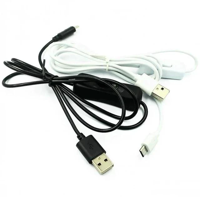 Main image of Pi Power Cable with switch ON/OFF button Micro USB charging cable PI Pi 2 power cable with switch
