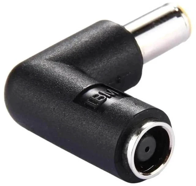 Main image of 90 Degree Right Angle DC 7.9x5.4mm Male to Female Power Connector Adapter, Elbow DC Barrel Plug Converter for ThinkPad IBM Laptops Notebooks