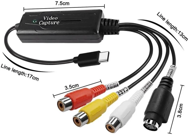 Alt view image 6 of 7 - RCA AV to USB C Converter - 1 Channel AV NTSC PAL Video S Video/Composite to USB Converter for Mobile Phone/PC