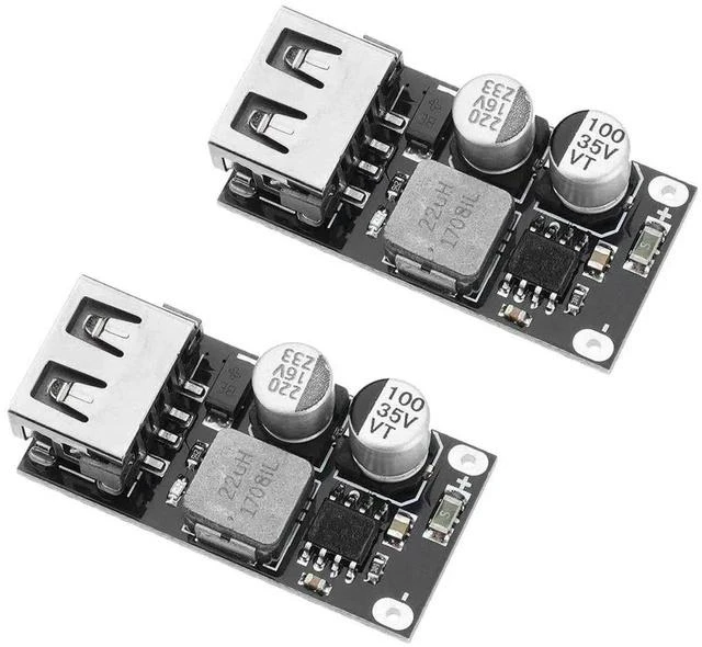 Main image of 2PCS DC-DC Power Buck Module 6V-32V12V24V to QC3.0 Fast Charging Single USB Charging Converter Board