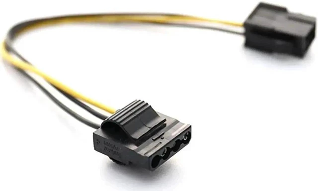 Alt view image 2 of 3 - IDE 4Pin Molex Female to 6Pin PCIe Female Power Adapter Cable, Molex to PCI-E GPU Converter Cord for Graphics Video Card (1 Pack)