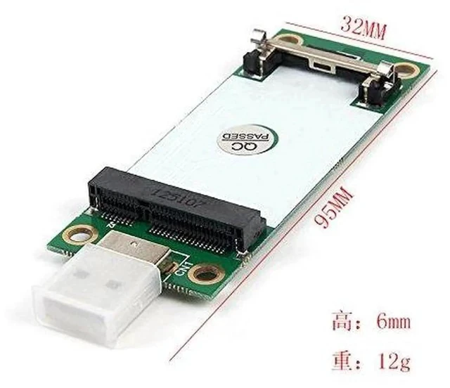 Alt view image 4 of 5 - Mini PCIe WWAN Card to USB Adapter with SIM Slot, Mini PCI Express WWAN/LTE/4G Module Tester Converter, Support 30mm 50mm Wireless Wide Area Network Card