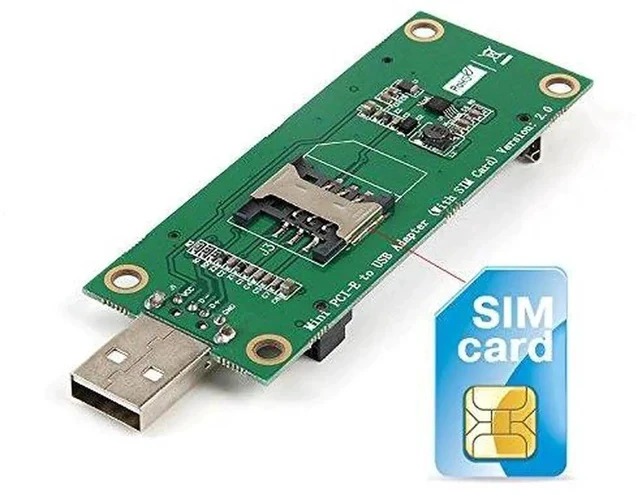 Alt view image 5 of 5 - Mini PCIe WWAN Card to USB Adapter with SIM Slot, Mini PCI Express WWAN/LTE/4G Module Tester Converter, Support 30mm 50mm Wireless Wide Area Network Card