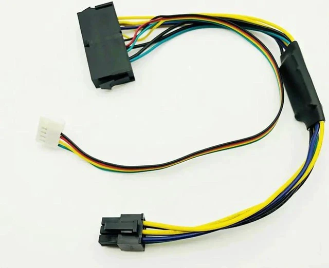 Alt view image 3 of 6 - 30cm ATX Main 24Pin to 6Pin PCI-E PSU Power Adapter Cable 18AWG Power Supply for HP Z220 Z230 SFF Server Workstation Motherboard