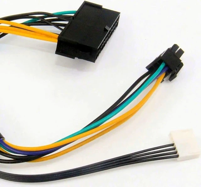 Alt view image 2 of 6 - ATX 24pin to Motherboard 2-port 6pin Adapter Power Supply Cable Cord for HP Z220 Z230 SFF Mainboard Server Workstation 30cm Cord