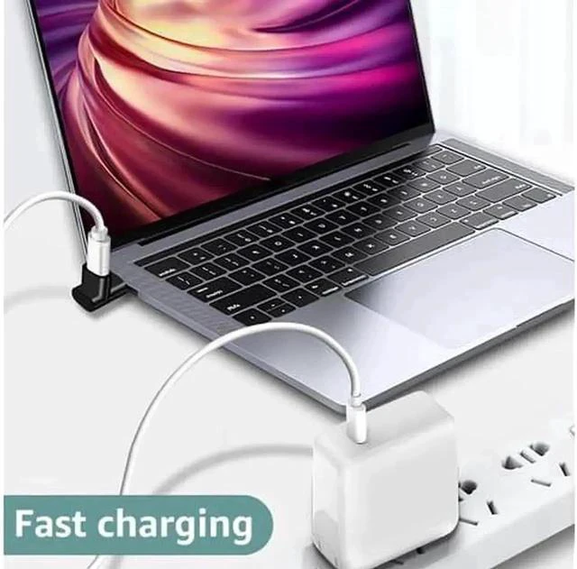 Alt view image 3 of 7 - 2 Pack 90 Degree USB-C Angled Adapter, Left/Right & Up/Down Type-C Male to Female Extension Connector