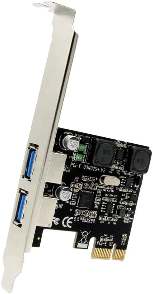 Alt view image 5 of 5 - USB 3.0 PCI-E Expansion Card External 2 Port USB3.0 PCIe Card with 2 Power Module NEC Chip for Desktop PC Computer
