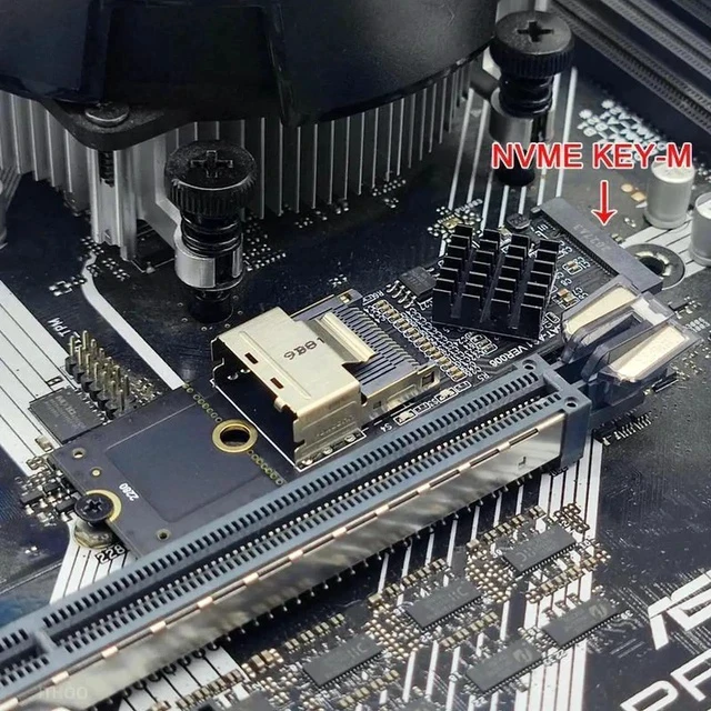 Alt view image 2 of 4 - M.2 NVME to Mini SAS SFF-8087 Expansion Card Support 4 Port SATA3.0 6Gbps HDD SSD SATA Controller SFF8087 to M2 NVME Adapter