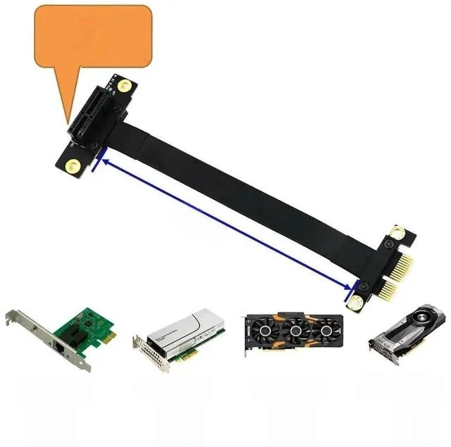 Main image of PCIe X1 Riser Extension Cable, PCI Express 1X Male to 1X Female Adapter Converter for Desktop Motherboard Expansion Devices