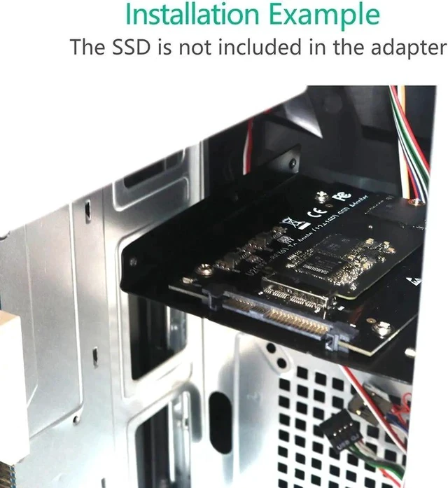 Alt view image 4 of 6 - Adapter SSD M2 PCIe to SFF-8639 U.2 Adapter 3.5" SSD Bracket for MacBook Air Pro Retina 2013 2014 2015 2016 2017 12+16pin M2 SSD
