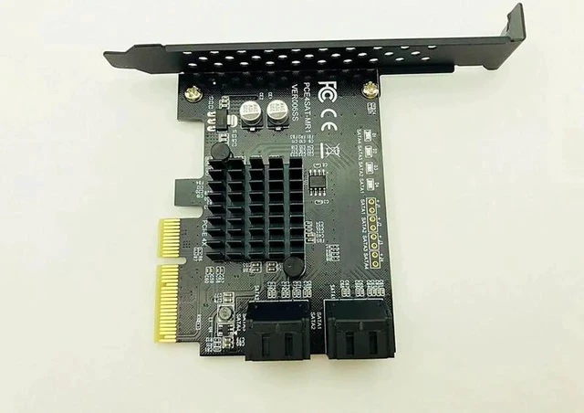 Alt view image 3 of 6 - Marvell 88SE9230 SATA PCI Express 4 Ports Expansion Card SATA Controller PCI-E Raid Card PCI E to SATA3.0 Adapter Converter Card